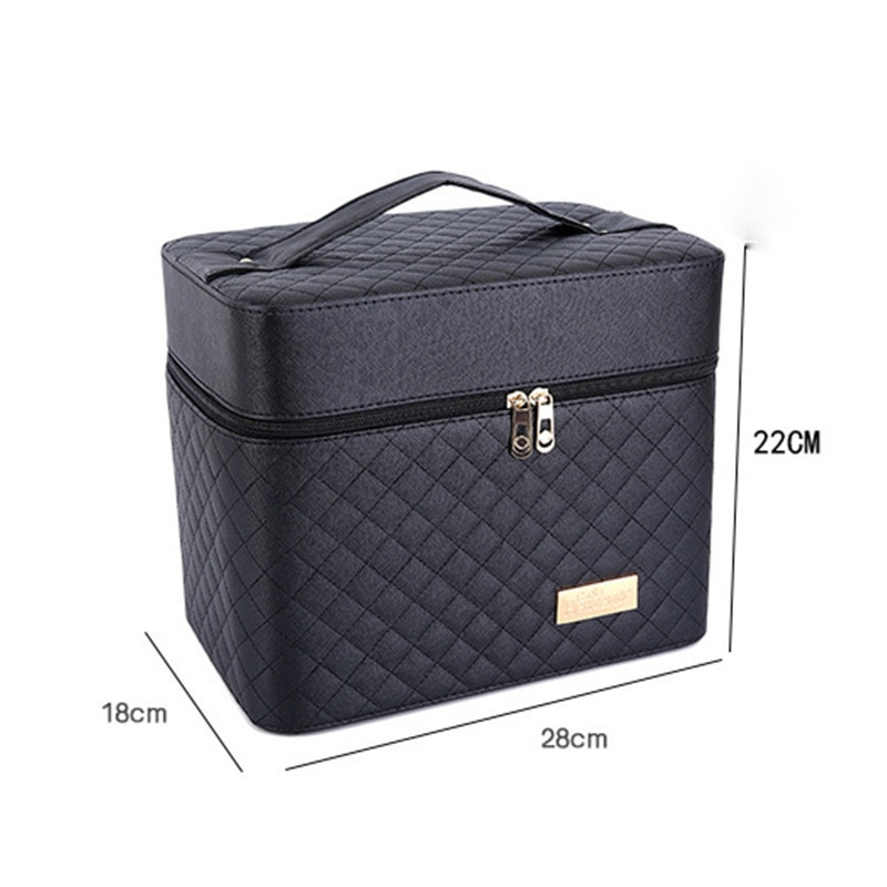 Large Capacity Makeup Suitcase Women Multilayer Toiletry Cosmetic Bag Organizer Portable Beauty Case Storage Box