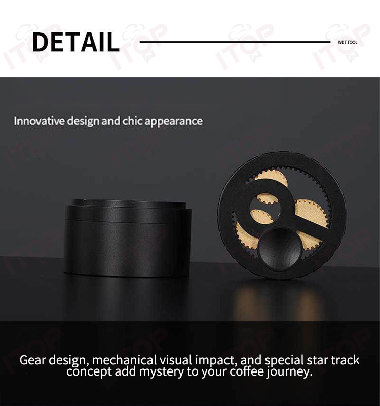ITOP NCD58 Distribuidor de café con aguja y manipulación de aguja de 58 mm/54 mm/51 mm con herramienta de café de aluminio espacial y acero inoxidable