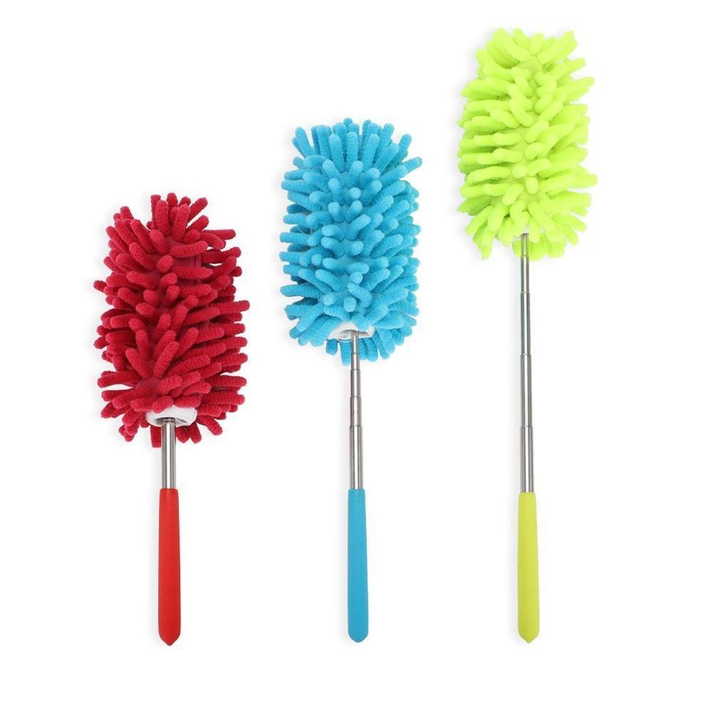 Telescopic Microfiber Dust Collector House Cleaning Feather Scalable Duster Dust Microfiber Tabletop Chenille Brush Cleanin F5M8
