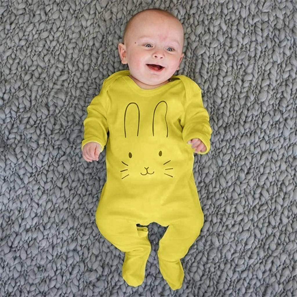 Pasgeboren Baby Rompertjes Leuke Baby Meisjes Jongens Lange Mouwen Rabbite Cartoon Leuke Romper Katoenen Baby Jumpsuit Cartoon Kostuum