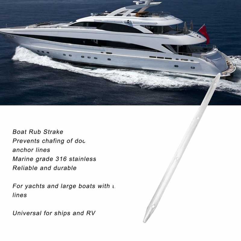 457.2x19mm Boat Rub Strake 316 Stainless Steel Marine Line Rub Strakes Protection Deck Boat Accessory
