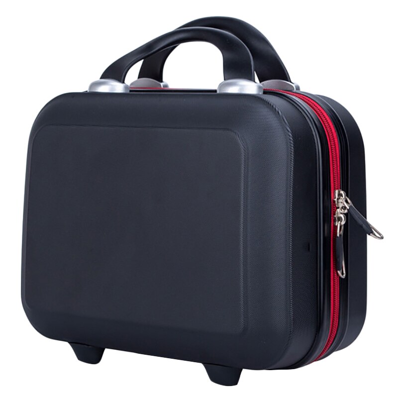 Ladies Cosmetic Case Brand Makeup Artist Beauty Cosmetic Cases Cosmetic Bag Portable Pretty Suitcase: Black