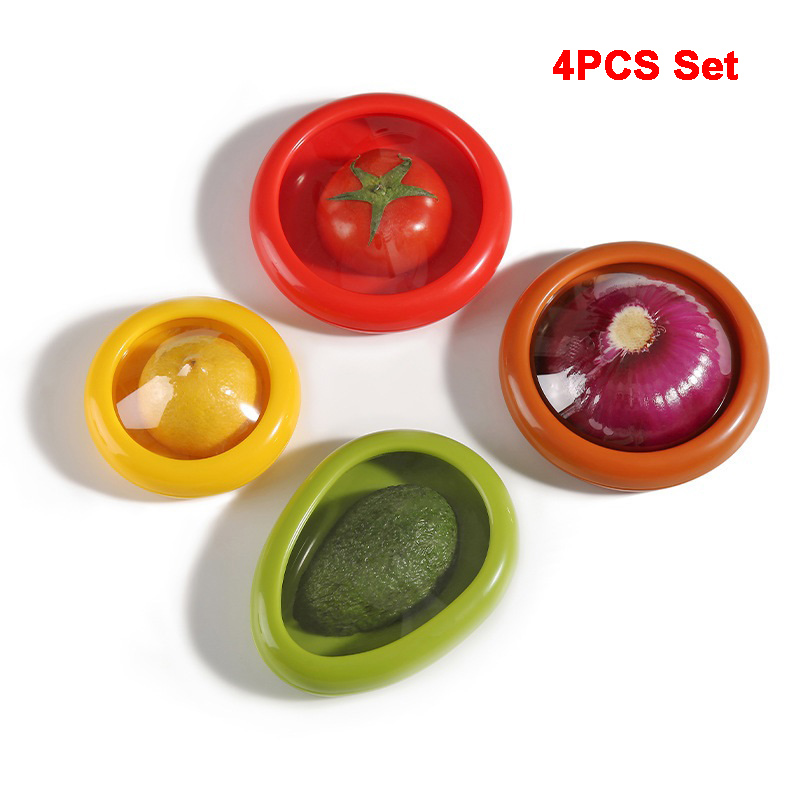 Food Fruit Vegetable Reusable Airtight Fresh Storage Storage Box for Fruits and Vegetables Easy to Clean Kitchen Gadgets: VIOLET/紫罗兰