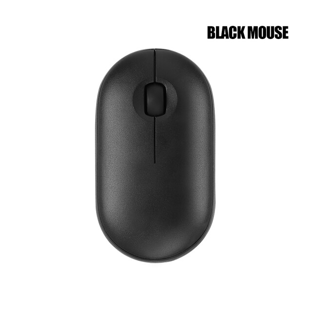 Pebble 2.4G Wireless Mouse Ergonomic Mute Mause Portable Ultra-light Mice for PC Laptop Desktop Notebook Office Use: Black Mouse