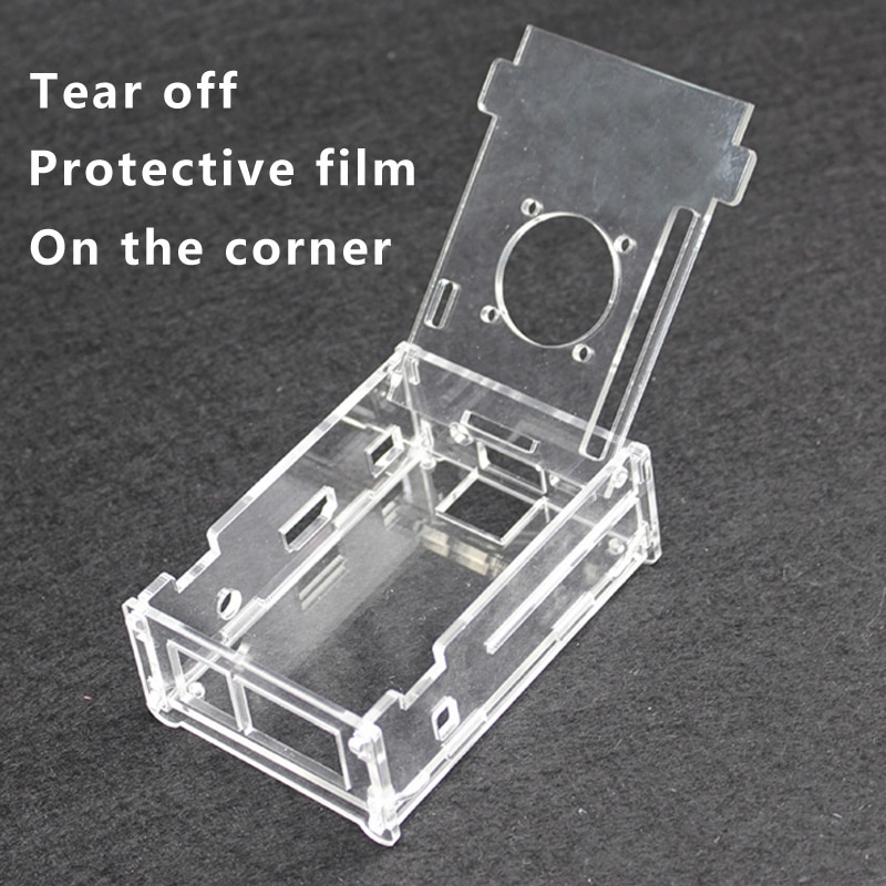 Orange Pi PC Case - Acrylic Enclosure with Fan Cooler + DC Power Supply Adapter + Heatsink Pad