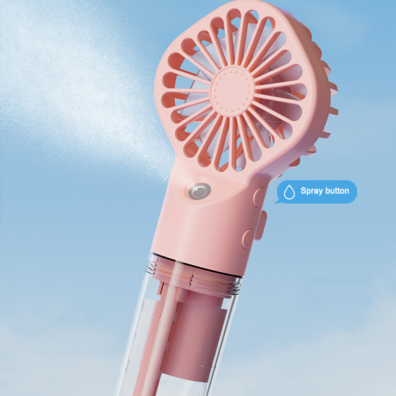 Tragbarer Hand-Sprühventilator, Wassersprüh-Nebelventilator, Mini-Ventilator für Studentenwohnheime, Sommerzubehör, Kühlwerkzeuge, kleiner Außenventilator 1 Stück