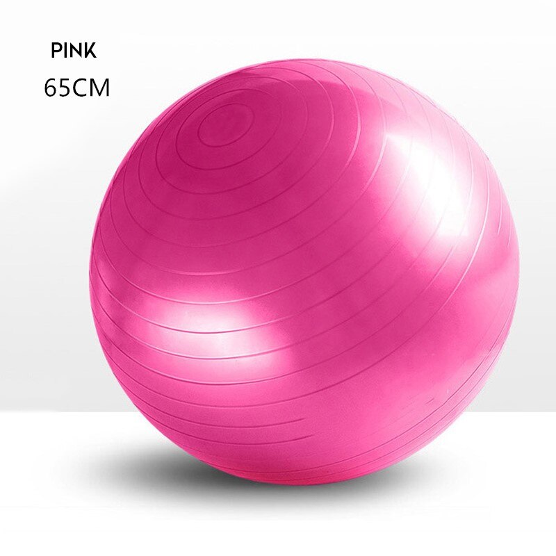 45cm/55cm/65cm Yoga Balls Sports Fitball Training Bola Pilates Balance Ball Gym Fitness Workout Exercise Massage Ball: 65cm Pink