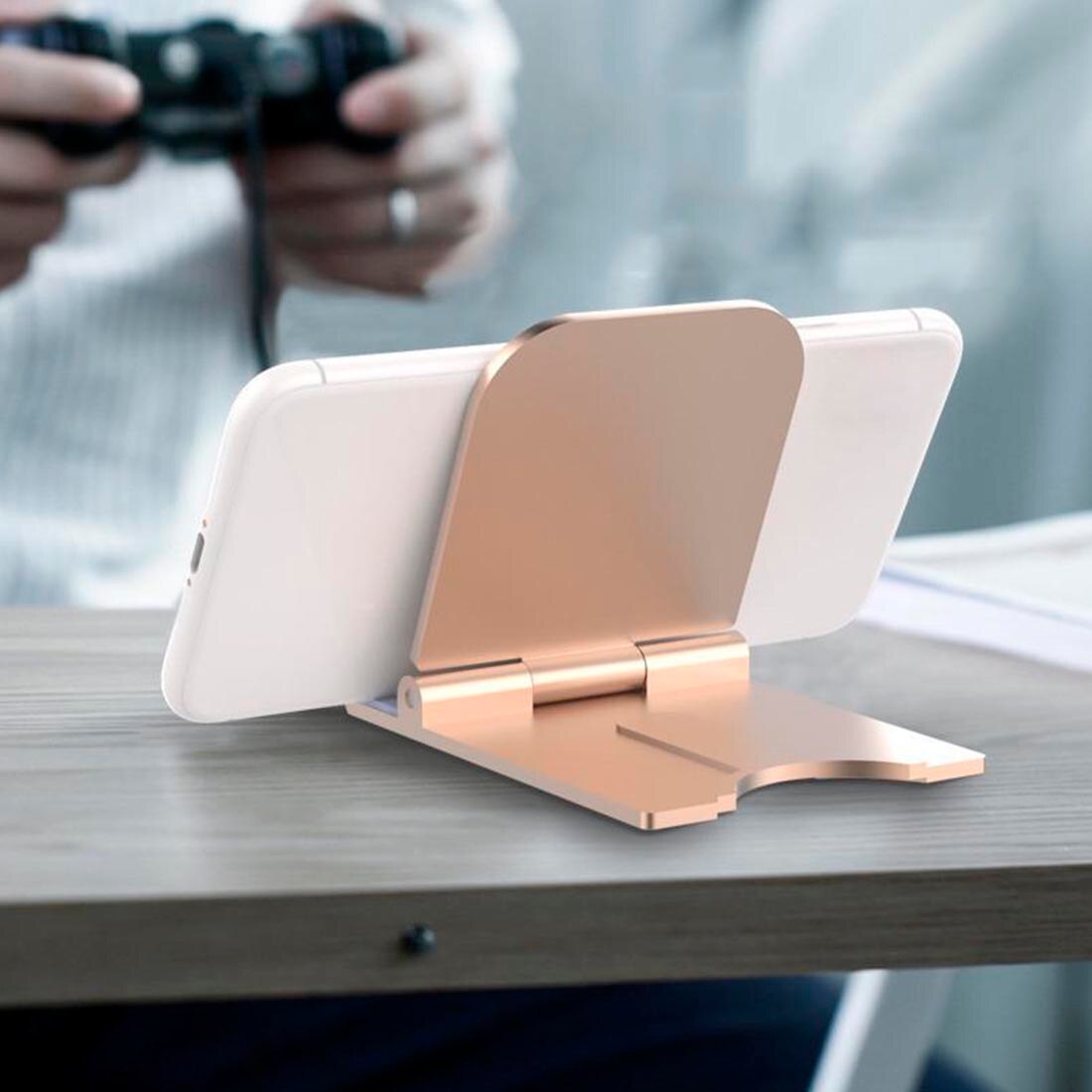 Universal sammenfoldelig mobiltelefon bordholder plast bordholder mobiltelefon holder telefon og tablet ring holder til iphone samsung