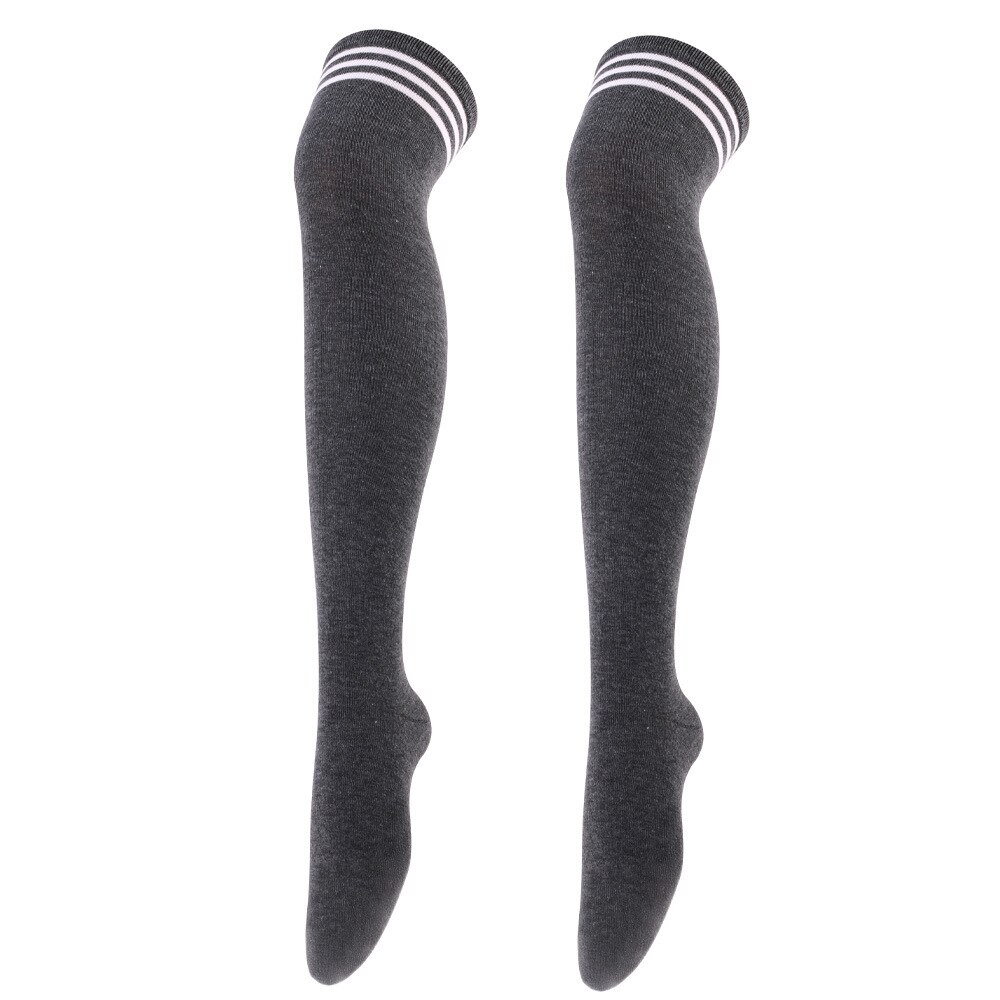 Sorte stribede sokker kvinder sjov jul sexet: Dyb grå-hvid