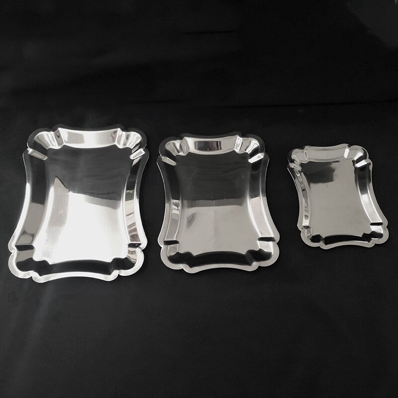 Plate Multi-Purpose Stainless Steel Plate Dessert Snack Nut Japanese Cuisine Bone Dish