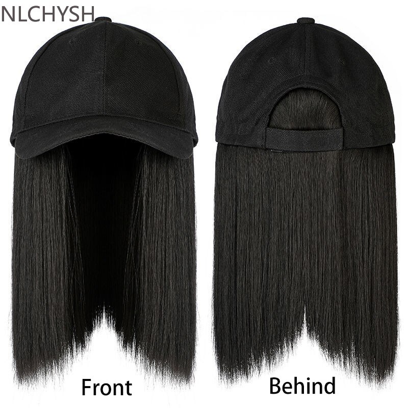 Cool Pruiken Met Een Hoed Baseball Pruiken Cap Body Cap Korte Steil Haar Pruik Cap Zonnehoed Korte Gladde Pruik hoed Pruik Korte Pruik Capeline