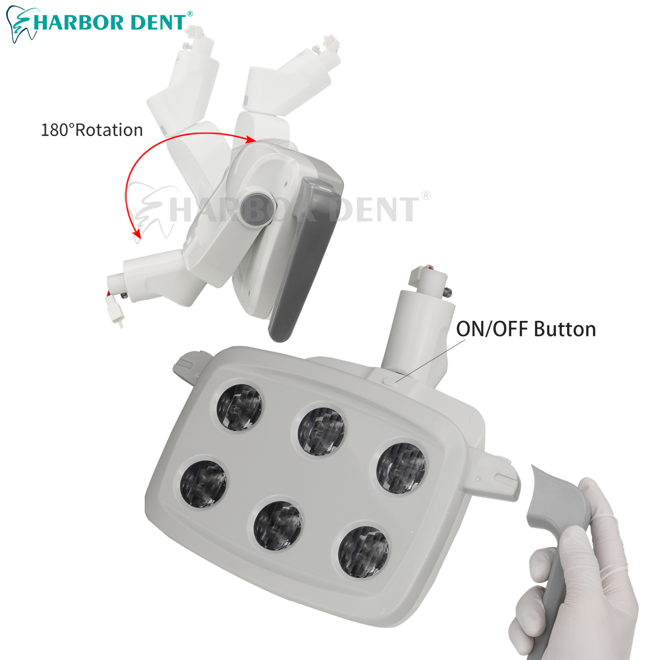 Tandheelkundige Inductie Licht Operatie Lamp Tandarts 6led Orale Lamp Voor Tandheelkunde Unit Stoel Apparatuur Tanden Whitening Oral Tool Ac12 V