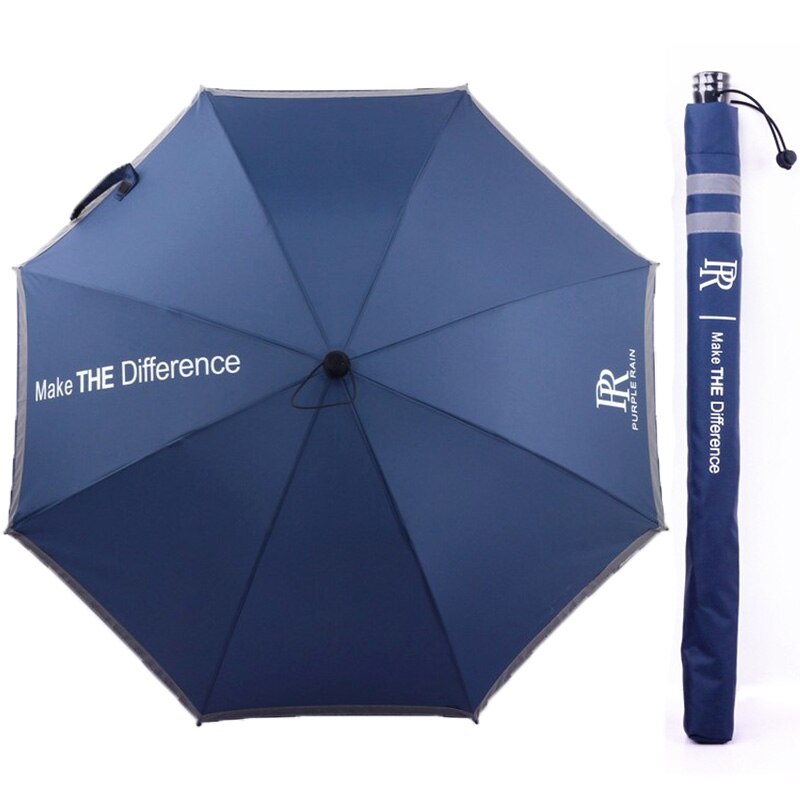 LIKE RAIN Kids Safety Reflective Umbrella Ultra-light Fiber Long Handle Umbrella Rain Men Business Windproof Umbrellas UBY35: Blue