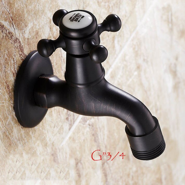 Garden water tap outdoor faucet brass single cold single handle wall mounted oil rubbed bronze