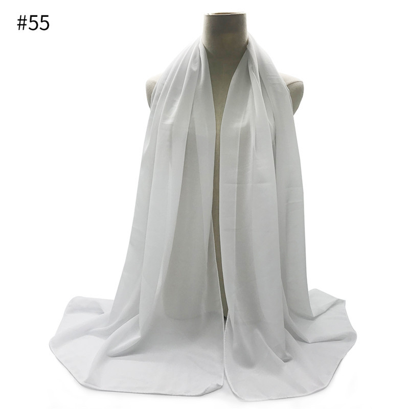 Femmes longue enveloppe en mousseline de soie jaune soirée fête étole mariage mariée demoiselle d'honneur enveloppement 16 couleurs cap vert menthe jaune: 55 Ivory