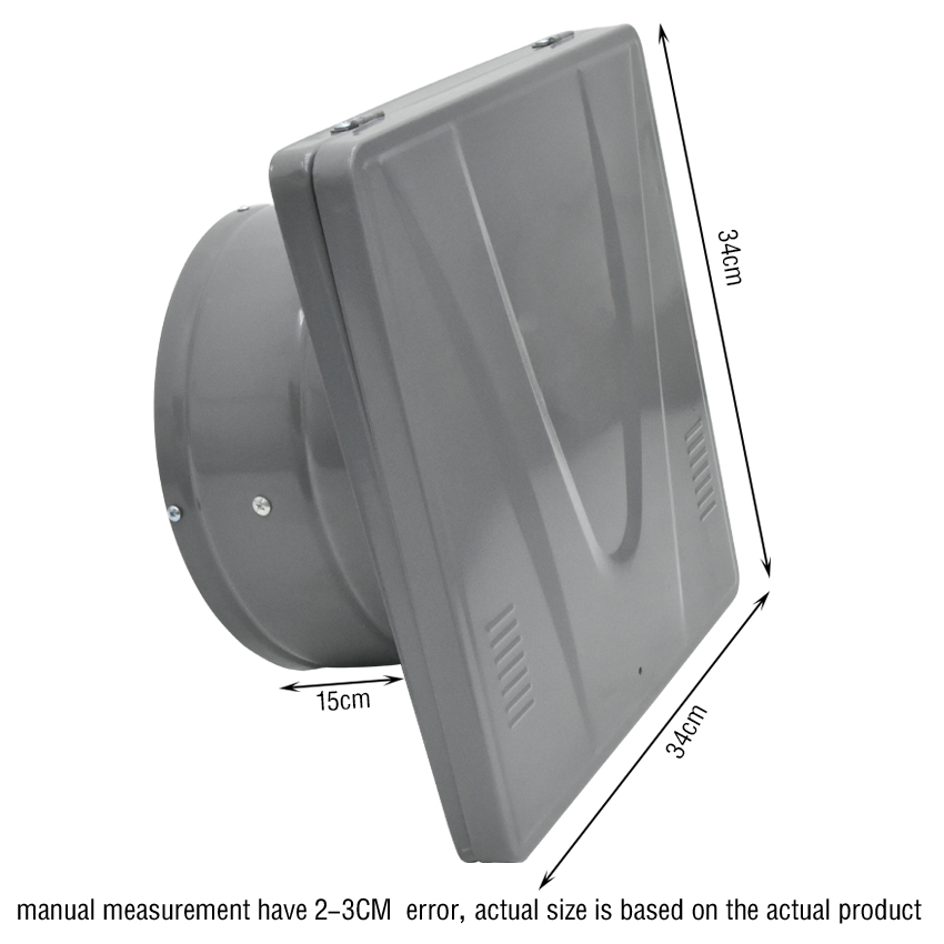 10” 100W Industrial Ventilation Toilet Exhaust Fan Flip Cover Axial Fan Air Blower Wall Mount Kitchen Vent Extractor Window 220V