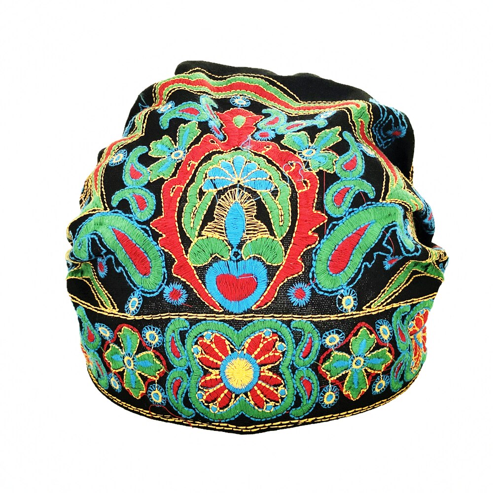 Chapeau pour femmes, Style mexicain ethnique Vintage, broderie de fleurs, Bandanas, imprimé rouge, chapeaux d'hiver pour femmes