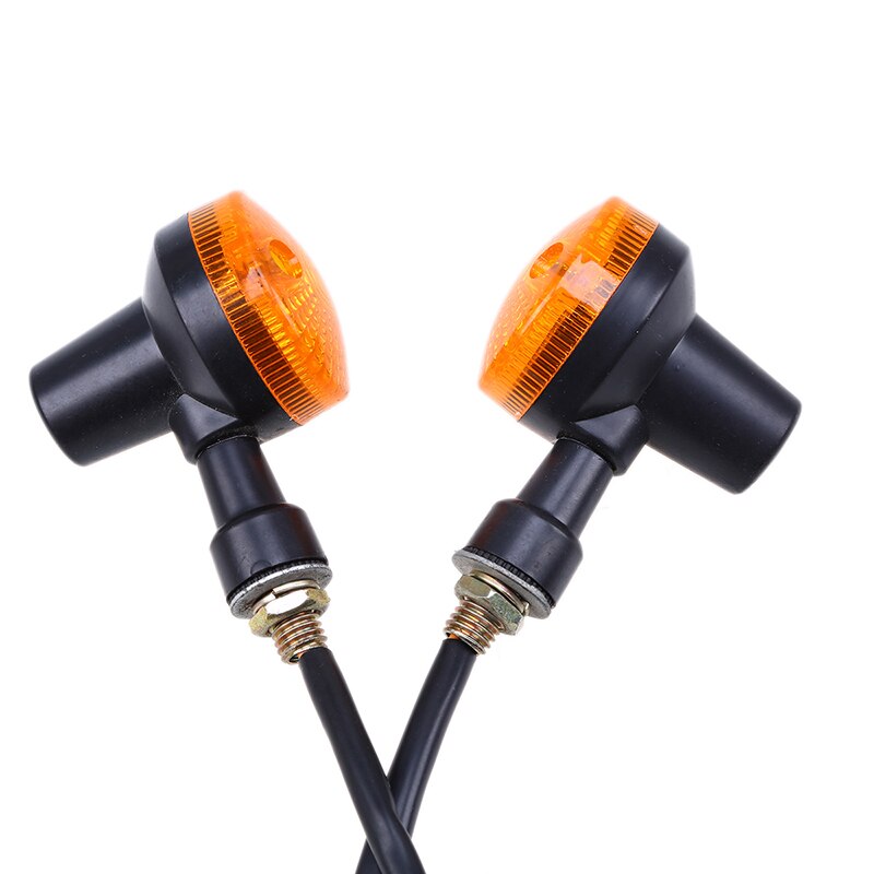 Possbay 4 Stuks Motorcycle Knipperlichten Indicator Lamp Amber Flashers Voor Kawasaki Suzuki Harley Honda Cafe Racer Turn Lamp