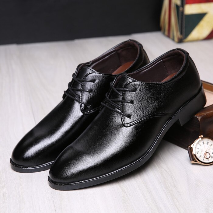 Zapatos de vestir para hombre, zapatos formales de cuero, zapatos de boda de lujo para novio, zapatos Oxford para hombres, a la venta hjm8