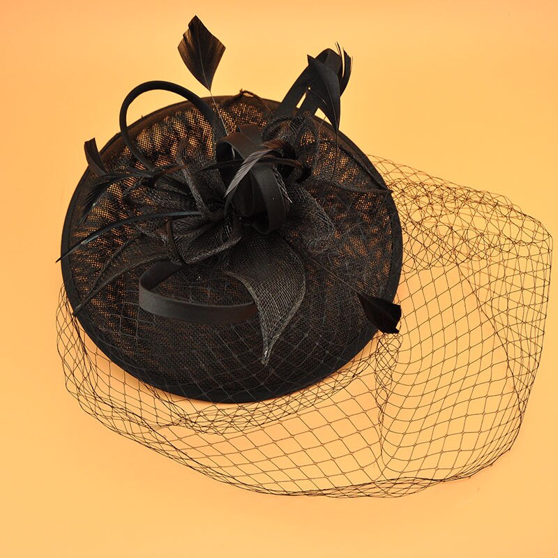 Wedding Bridal Hats bridcage Veil Fascinators headpiece party hair accessories party Hat wedding accessories: Black