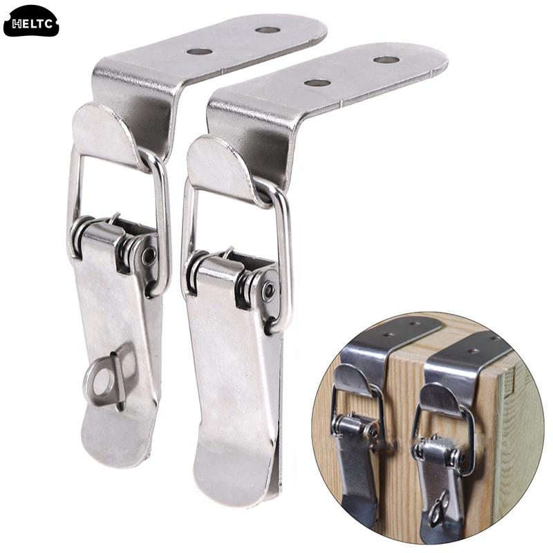 304 aço inoxidável trava trava para caixa de ferramentas, bloqueio trava Hasps, Metal Toggle Catch Fecho, Box Carregado Dobradiças, Acessórios de Hardware Móveis, 1PC
