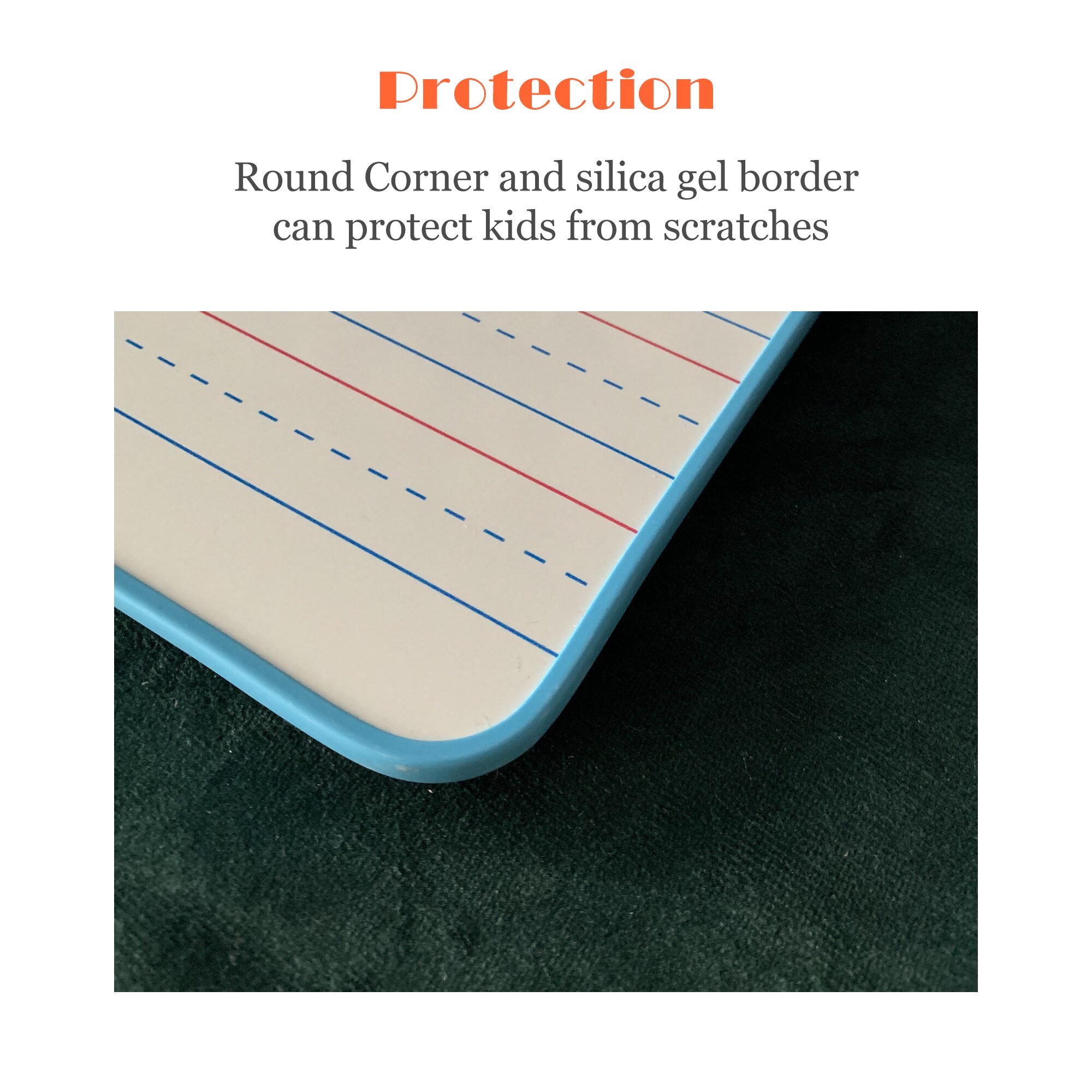 Small Lined White Board Whiteboard Set 2pc Double Sided Dry Erase Ruled Lap Boards