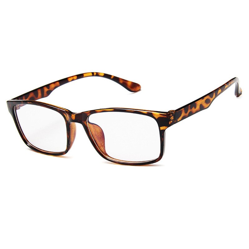 Small Square Frame Female Eyeglasses Unisex Transparent Lens Male Jelly Color Optical Glasses Women Men: Dark Brown