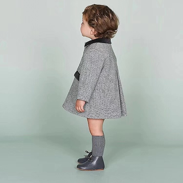 Spanska barnkläder höst och vinter barnkappa dubbelsidig ulljacka toddler boy jacka