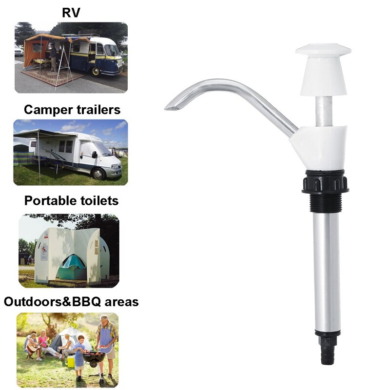 Sink Water Hand Pump Tap 32mm Alloy Hand Press Pump for Caravan Camping Trailer Motorhome RV