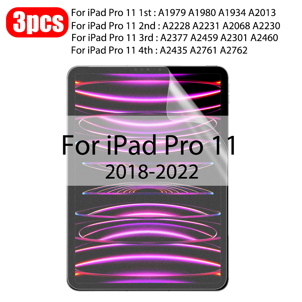 3Pcs Paper Feel Like Screen Protector For ipad Air 11 Pro 13 10th 9th Generation 8 7 6 Air 5 4 Pro 11 12.9 10.5 No Glass: Brown