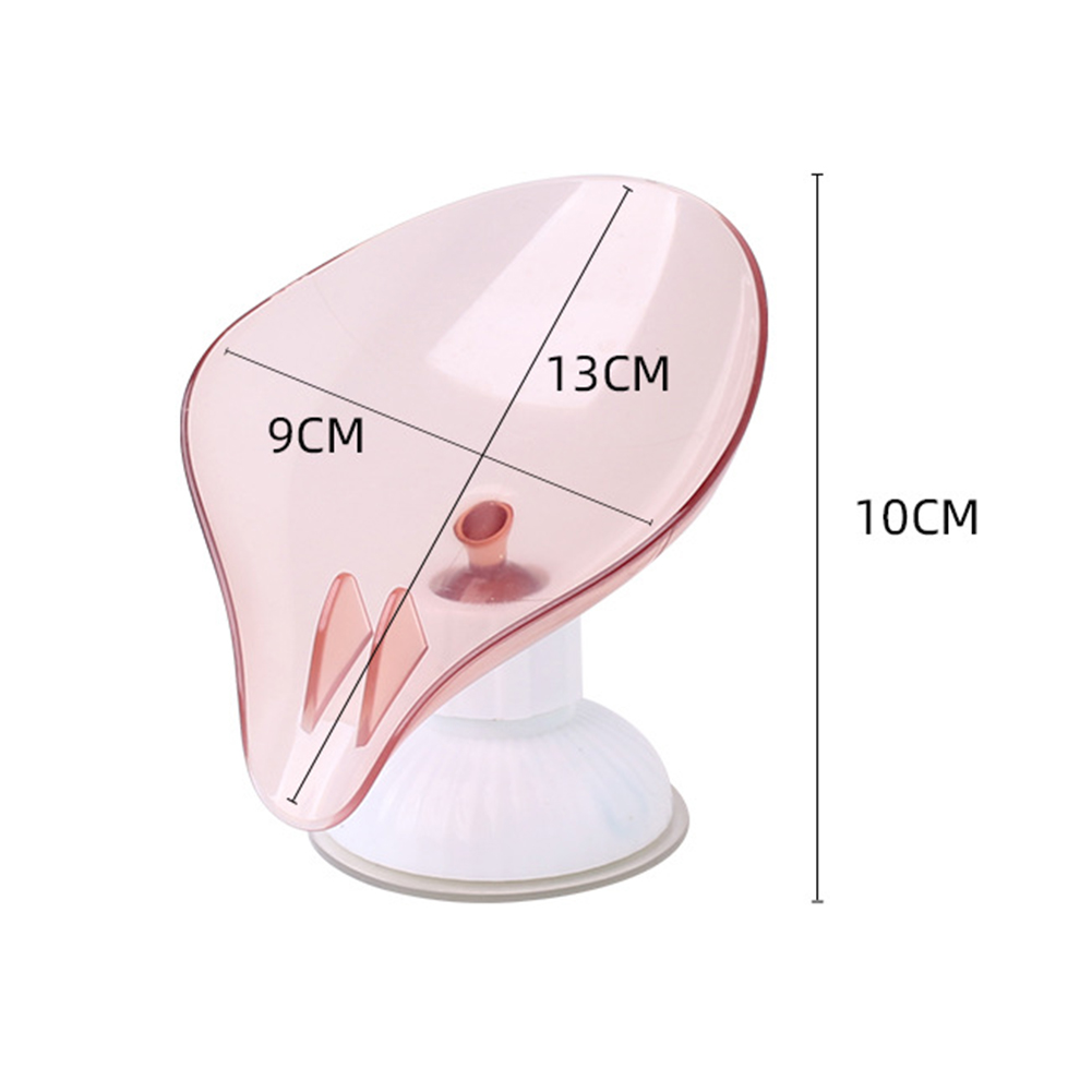 Boîte à savon en forme de feuille, 2 pièces, porte-savon de salle de bain, de toilette, de douche, plateau de rangement pour éponge: Pink C