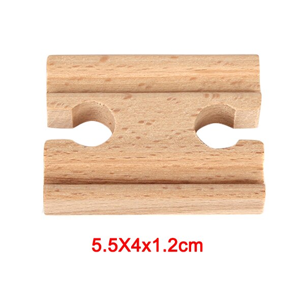 Wooden Train Track Accessories Railway Compatible with Wood Trains Wood Tracks Railway Toys for Kids AN88: double concave strai