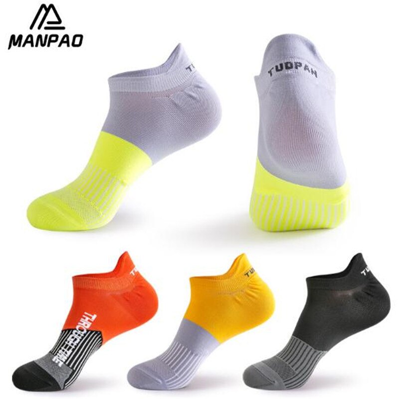 5 pairs Sports Socks MANPAO MP-P911 Nylon Running Socks Men Slipper Socks Non-slip Outdoor Hiking Basketball Socks