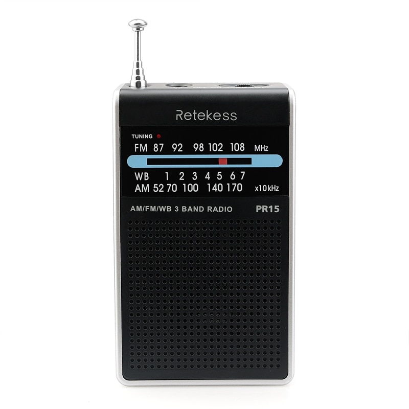 Retekess PR15 Fm Am Noaa Pointer Tuning Radio Mini Handheld Radio Draagbare Pocket Radio Ontvanger Met Weer Waarschuwing