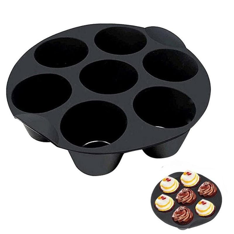 18cm/21cm Silicone Air Fryer Molds Cupcake Cake Muffin Baking Cake Cups Pans
