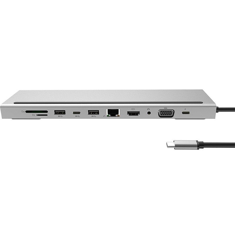 -Type-C Multifunctionele Docking Station, Type-C Hub, high-Speed Usb-Interface, Verbinding Gigabit Netwerk, Aluminium C