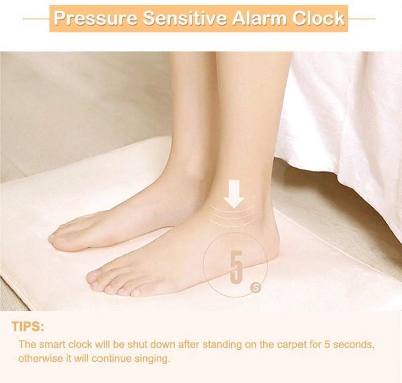 Stand On Pressure Sensitive Battery Smart Alarm Clock Mat Bedroom Anti-Slip Wear-Resisting Soft Mat Student Lazy Alarm Bell