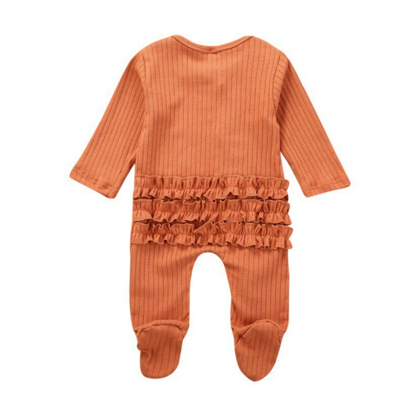 Aankomst Baby Meisje Jongen Kleding Pasgeboren Baby Kostuum Jumpsuit Lange Mouw Rits Zak Voet Pit Strip Klimmen Kleding: O / 6m