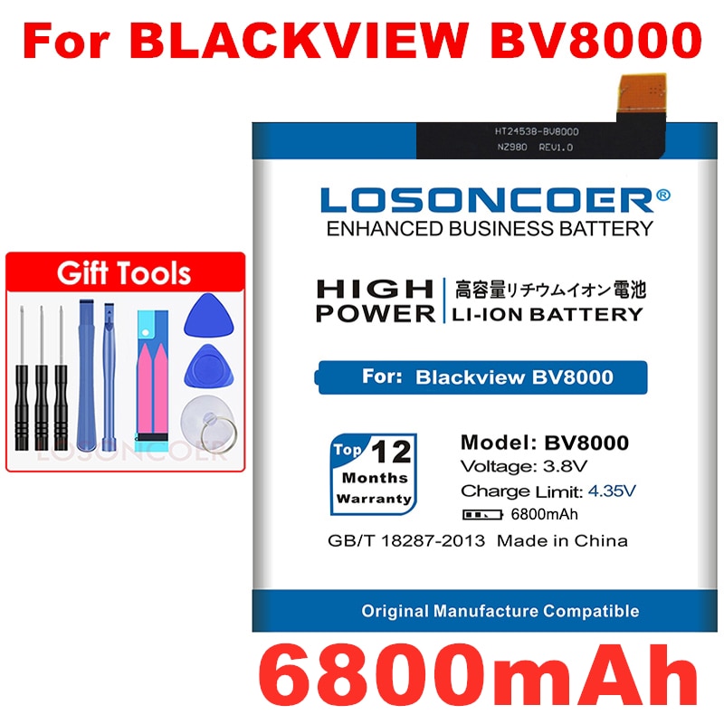 12000 mah  v636468p u536174p v575868p bv7000 batteri för blackview  bv7000 pro  bv6000 bv6000s bv8000 bv9000 pro  bv9500 bv6800