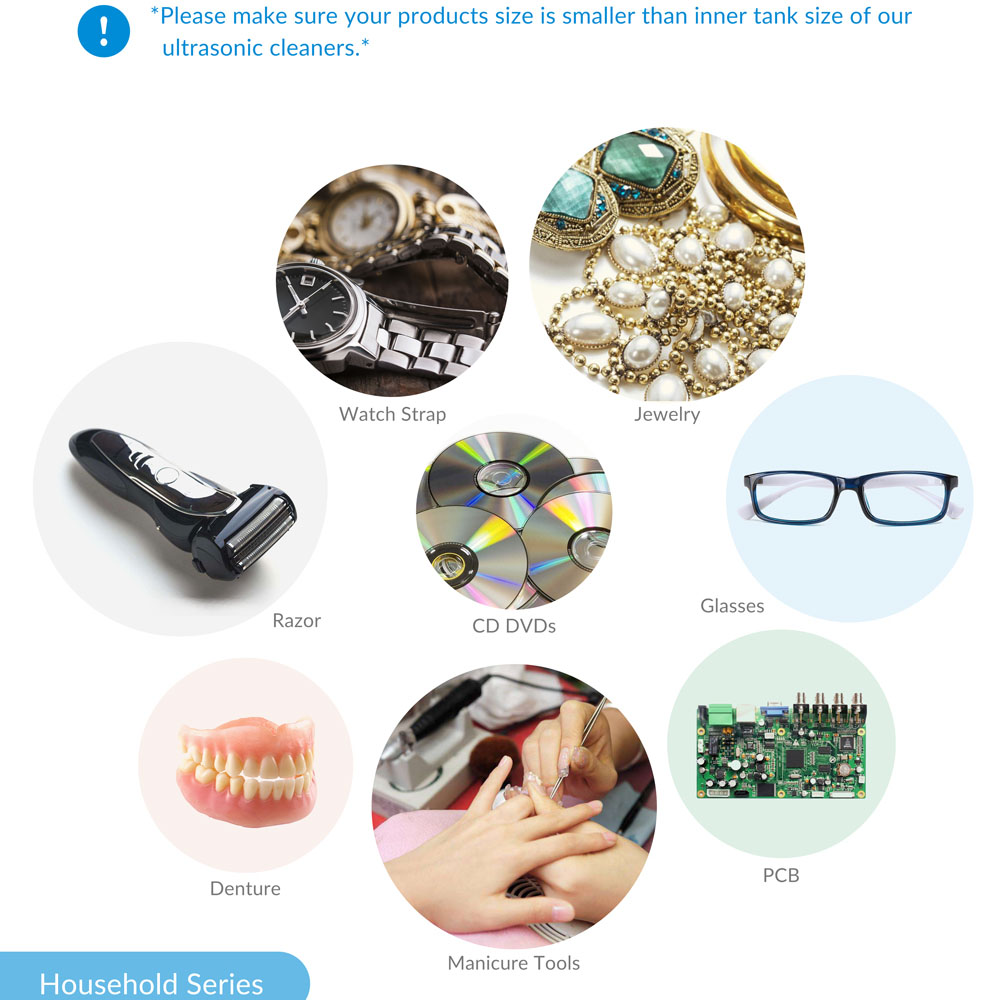 Ultra Sonic Cleaner Draagbare Ultrasound Baden Sonic Reinigingsmachine Doos Voor Sieraden Glazen Prothese Dental Tanden Lenzenvloeistof Etc.