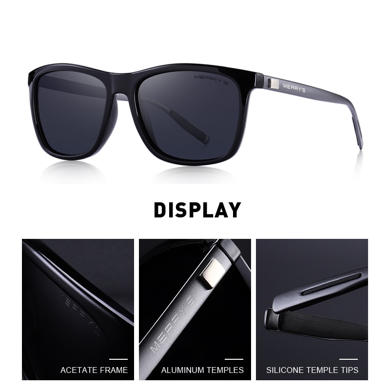 MERRYS gafas de sol de aluminio Retro Unisex polarizadas lentes Vintage gafas de sol para hombres/mujeres S8286