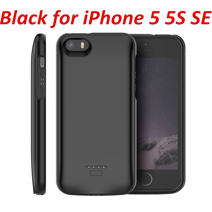 Voor Iphone 11 Se 5 5S Battery Charger Case 4000 Mah Externe Power Bank Opladen Cover Voor Iphone Xs 7 8 Plus 6 6S Batterij Case