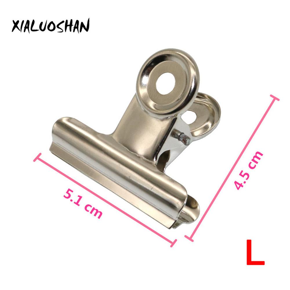 10 st metall sedelklämma silver bulldog klämma rostfritt stål biljett clip brevpapper räkningar metall klämma kontor skolmaterial: L