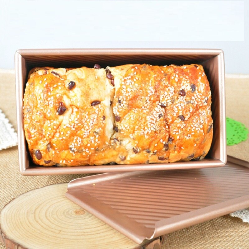 Aluminium Toast Loaf Pan Non-stick Bar Brood Cake Brownie Bakvorm Rechthoekige Bakvormen Huishouden Met Deksel