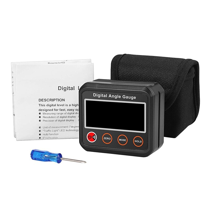Digital Angle Finder Gauge Magnetic Protractor Inclinometer with Alarm Function Bevel Level Angle Cube Measuring Tool