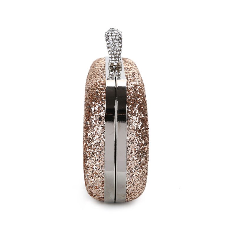 Sequin Clutch Bag Vrouwelijke Avond Koppelingen Vinger Ringen Wedding Purse Exquisite Vrouwen Keten Schoudertas bolsa feminina ZD1292