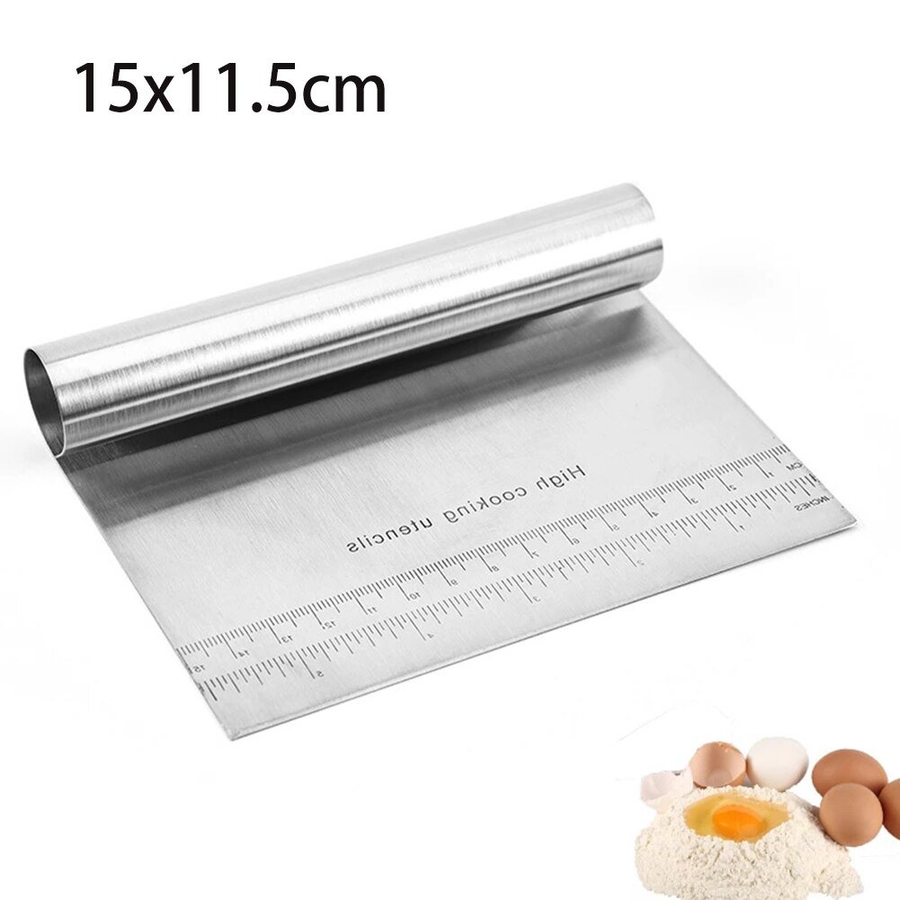 Stainless Steel Dough Cutter Scraper Dough Divider Flour Scraper Flour Pastry Cake Pizza Cutting Cooking Kitchen Tools Supply