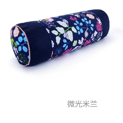 Almohada Cervical de concha de trigo sarraceno, cojín redondo de satén de caramelo para cuello, ortopédico, chaqueta lavable de tracción para fisioterapia de la columna vertebral: Section D