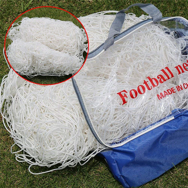 Fotball mål nett fotball nett polyetylen sport trening stolpe nett nett for porter 3.2 mx 2.1m full størrelse (kun nett) skoleklubb