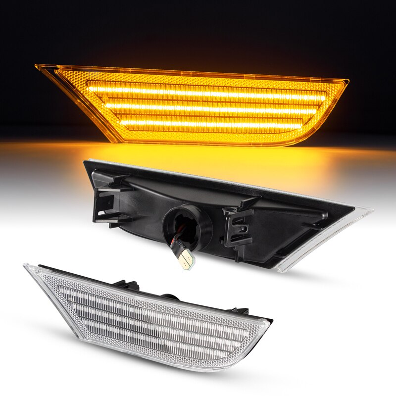 2 Stuks Dynamische Amber Led Voorbumper Side Marker Richtingaanwijzer Sequential Blinker Licht Voor Honda Odyssey